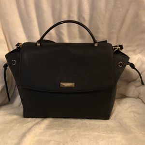 Kate spade large flap crossbody bag black
